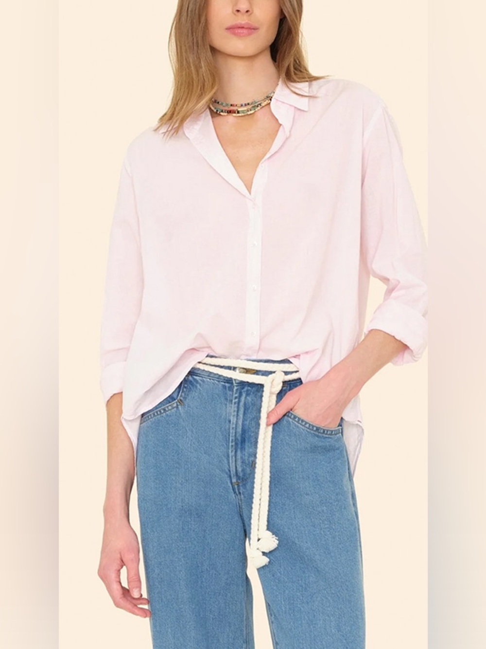 Xirena Beau Shirt in Pale Rose